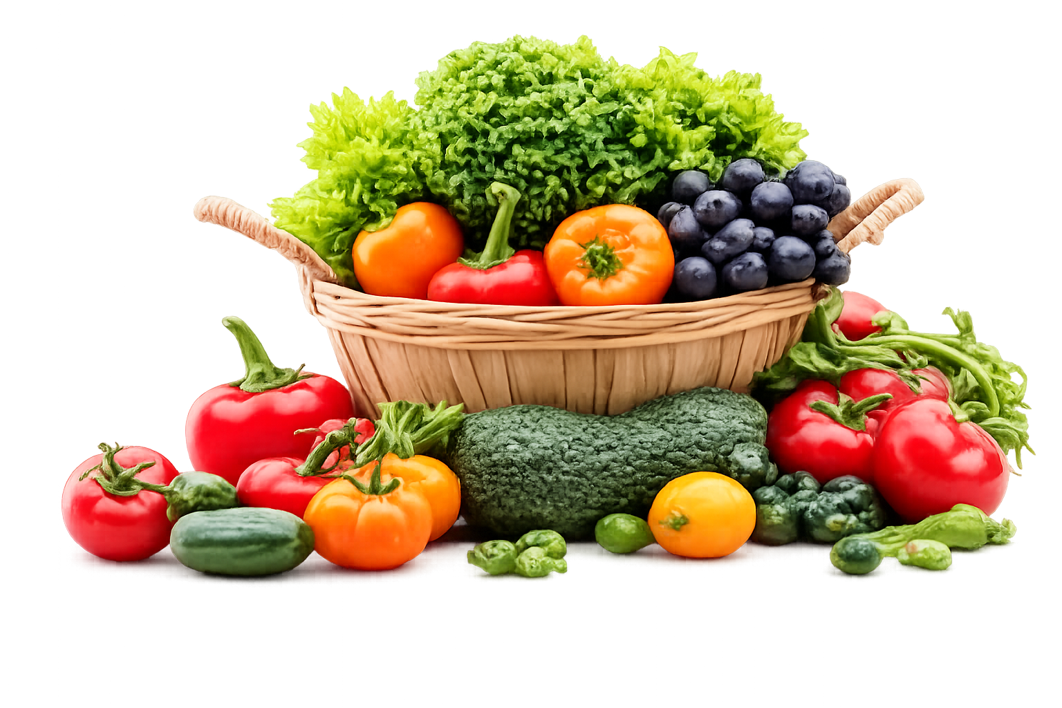 Fresh vegetables in basket